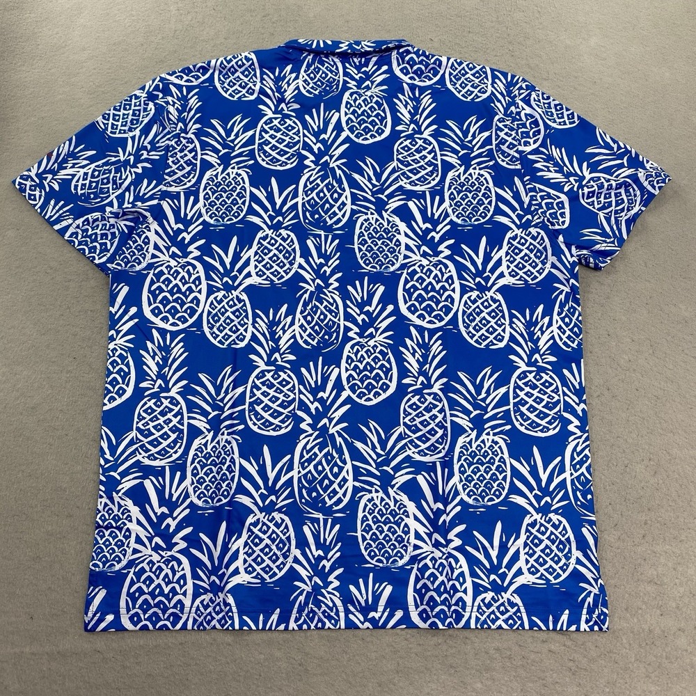 Chubbies Blue and White Pineapple Polo Shirt - Picture 4 of 11